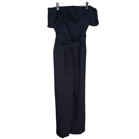 Aritzia Babaton Black Flutter Jumpsuit Sleeveless Wide Leg Size XS - Picture 1 of 7